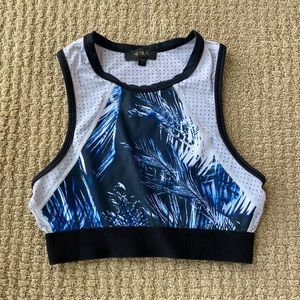 Alala Blue and white sports bra